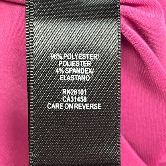 BCBG Women's Pink Flutter Ruffle Bodydoll Top V-Neck Blouse Size Large - Picture 5 of 7